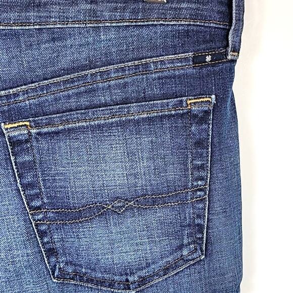 Lucky Brand The Cut Off Floral Embroidered Denim Blue Jean Shorts - size 4/27 - Picture 4 of 7